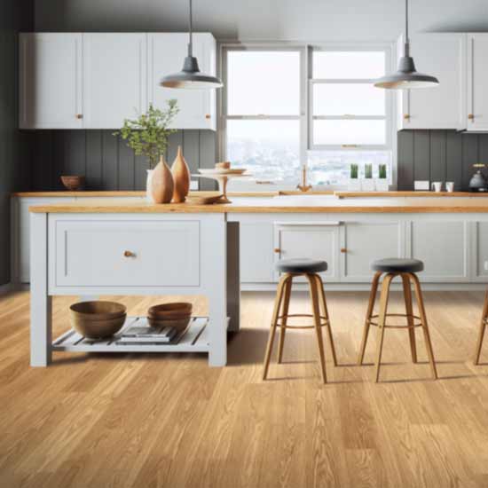 Laminate flooring in kitchen